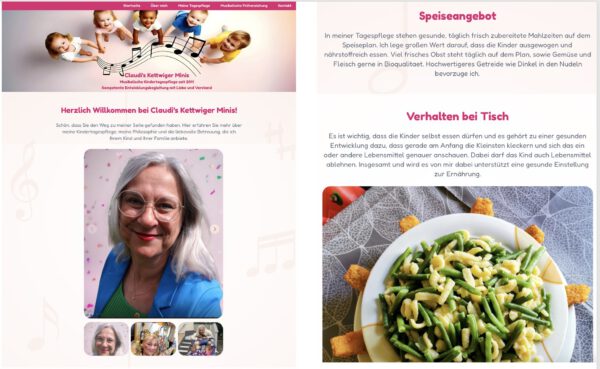 Website für die Kindertagespflege